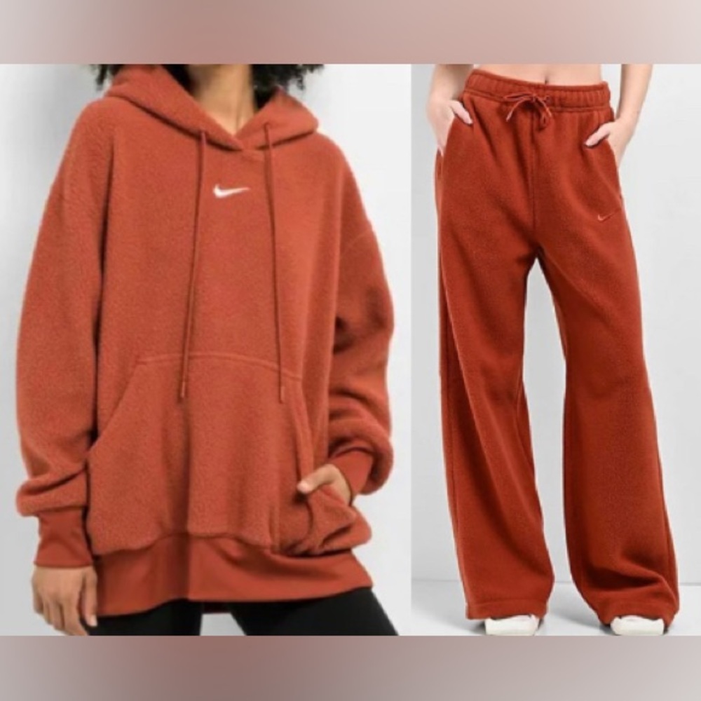 NIKE FAUX SHERPA HOODIE AND SWEATPANTS 2 pc set